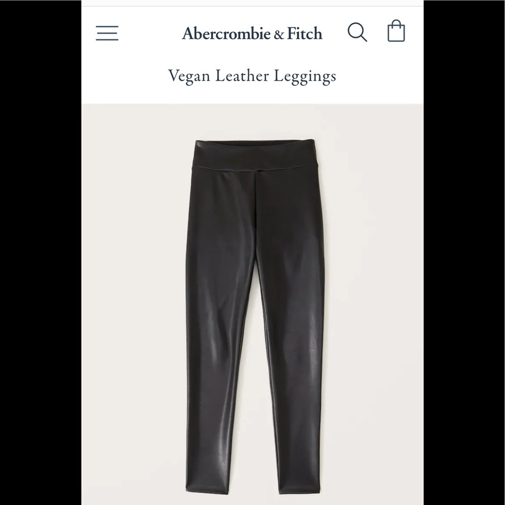 NWT Abercrombie Vegan Leather Leggings